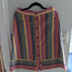 Madewell striped skirt